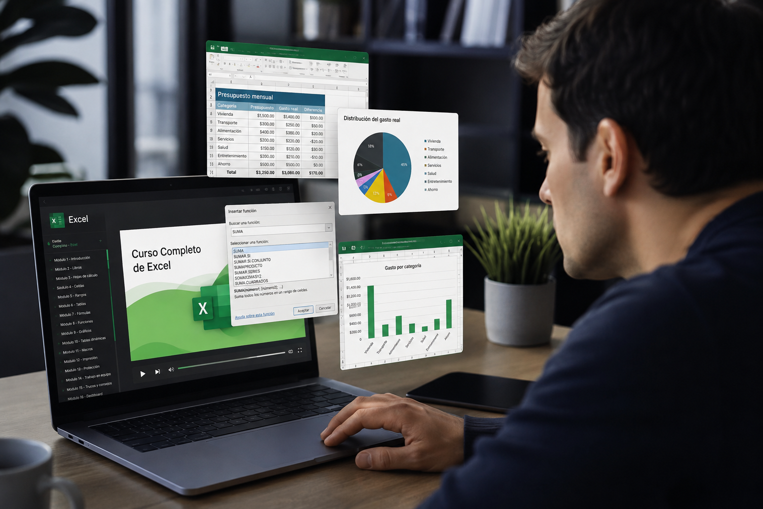 Cursos de Excel interactivos: aprende haciendo, no solo mirando